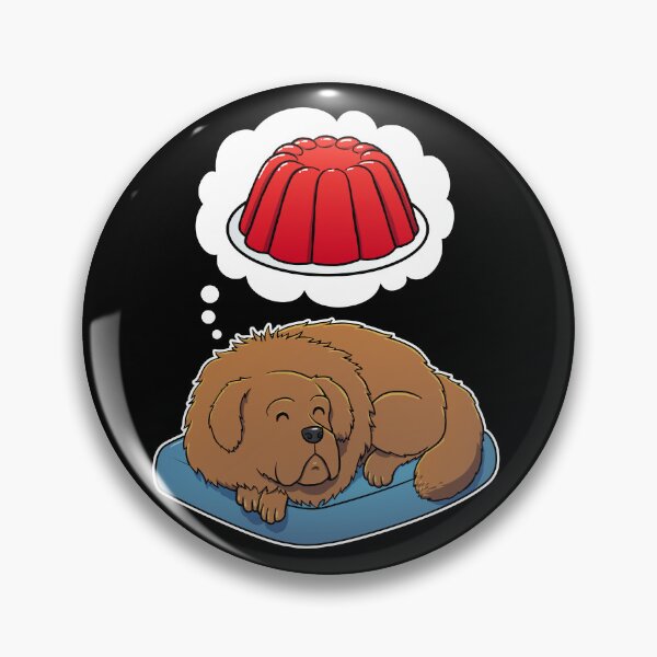 Item preview, Tibetan Mastiff dreaming about Red Jello designed and sold by DoggieDelights.