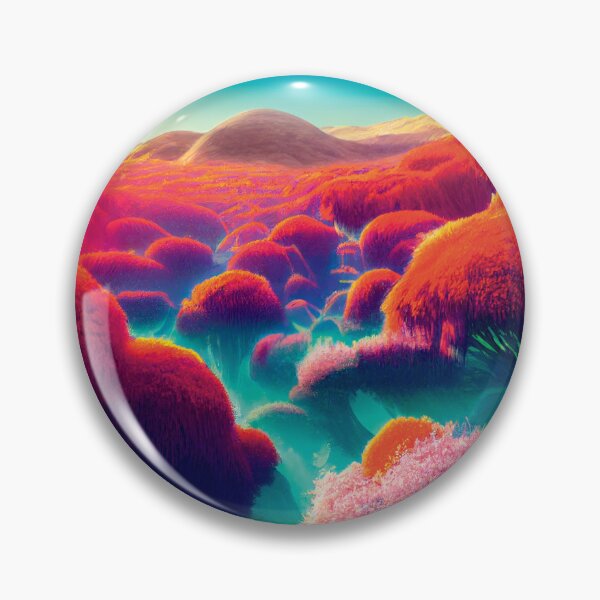 Item preview, a painting of a colorful landscape with trees designed and sold by DesignAtYO.