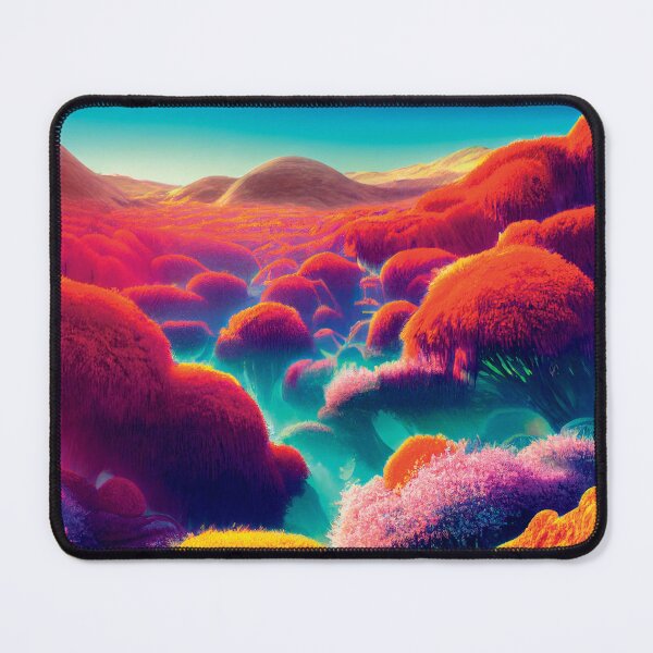 Item preview, a painting of a colorful landscape with trees designed and sold by DesignAtYO.