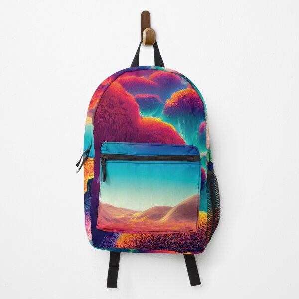 Item preview, a painting of a colorful landscape with trees designed and sold by DesignAtYO.