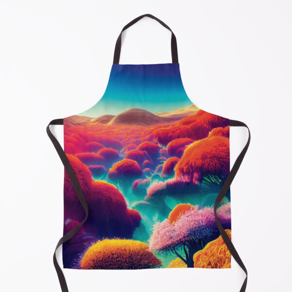 Item preview, a painting of a colorful landscape with trees designed and sold by DesignAtYO.