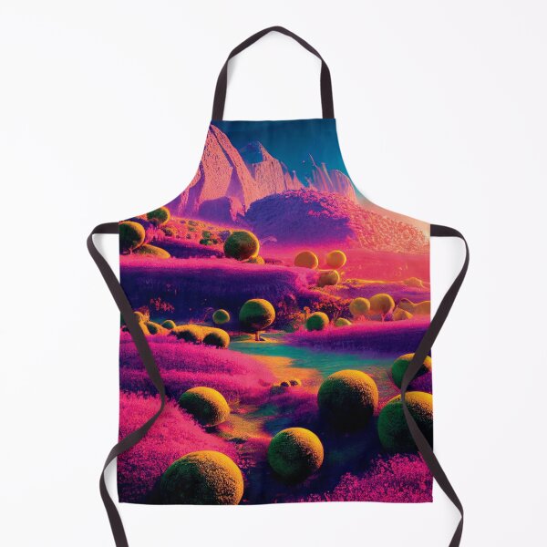 Item preview, a painting of a landscape with mountains and planets in the background designed and sold by DesignAtYO.
