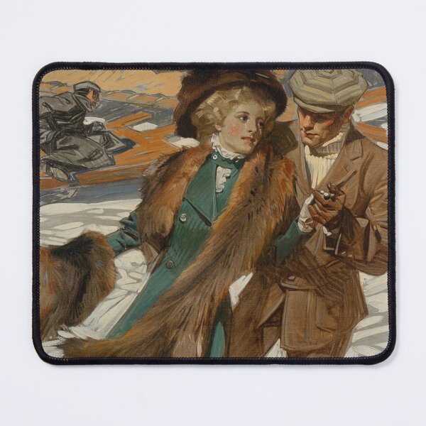 Item preview, Ice Skaters 1909, Illustration, magazine cover designed and sold by Lacasadellora.