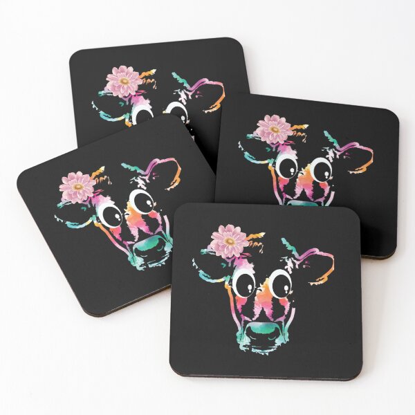 Item preview, Molly Moo The Floral Cow - cute cow art, cool cow lovers gifts  designed and sold by Flowerartlovers.