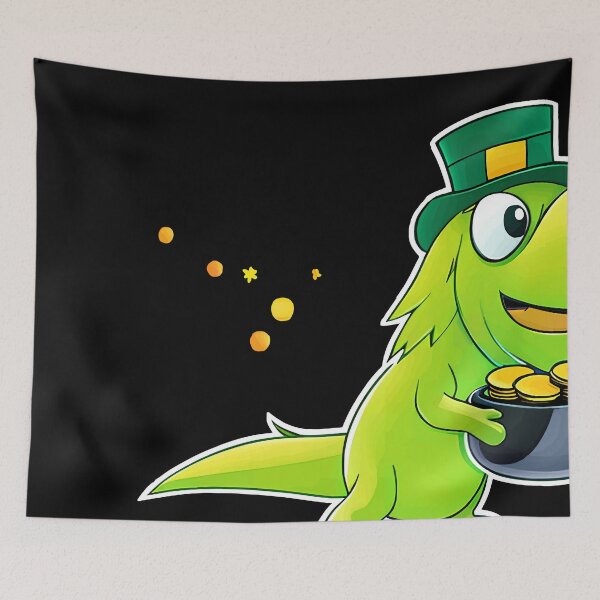 Item preview, lucky saurus shirt, st patrick's day kids shirt, shamrock kids shirt, toddler shirt, irish baby gift, lucky baby shirt, dinosaur shirt gift designed and sold by TMelonShop.