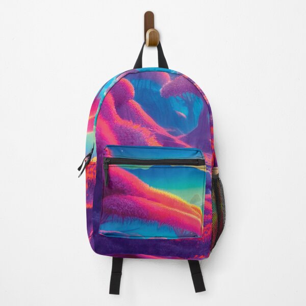 Item preview, a painting of a colorful landscape with trees designed and sold by DesignAtYO.