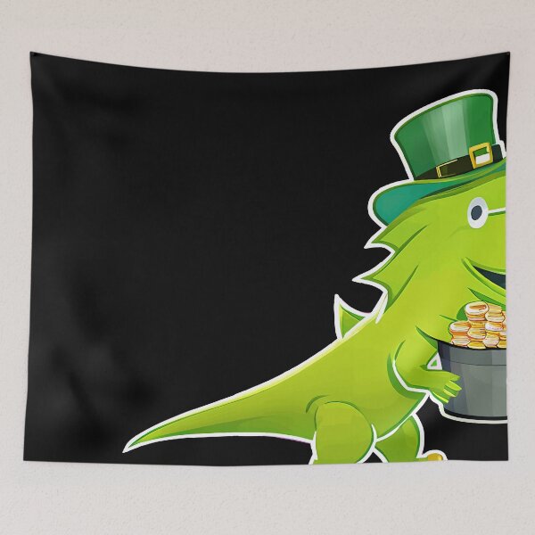 Item preview, kids saint patricks day t-shirt, st. patrex day t-shirt, st. patricks day dinosaur toddler t-shirt, funny dinosaur st patrex day youth shirt gift designed and sold by TMelonShop.