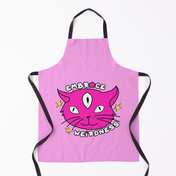 Item preview, Embrace Weirdness Three Eyed Cat Pink designed and sold by everything4eva.