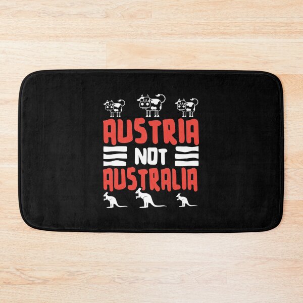 Item preview, Austria not Australia Austrian Flag - Funny Cow Kangaroo Austrian Saying designed and sold by Designer-Girl.