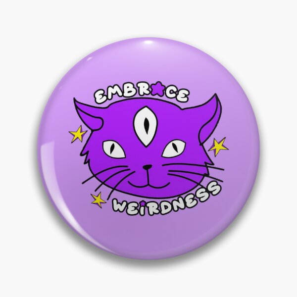 Item preview, Embrace Weirdness Three Eyed Cat Purple designed and sold by everything4eva.