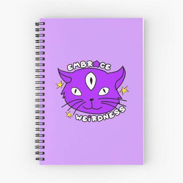 Item preview, Embrace Weirdness Three Eyed Cat Purple designed and sold by everything4eva.