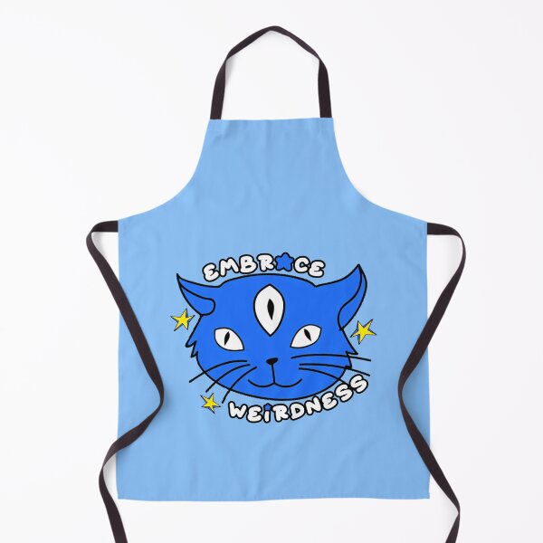 Item preview, Embrace Weirdness Three Eyed Cat Blue designed and sold by everything4eva.