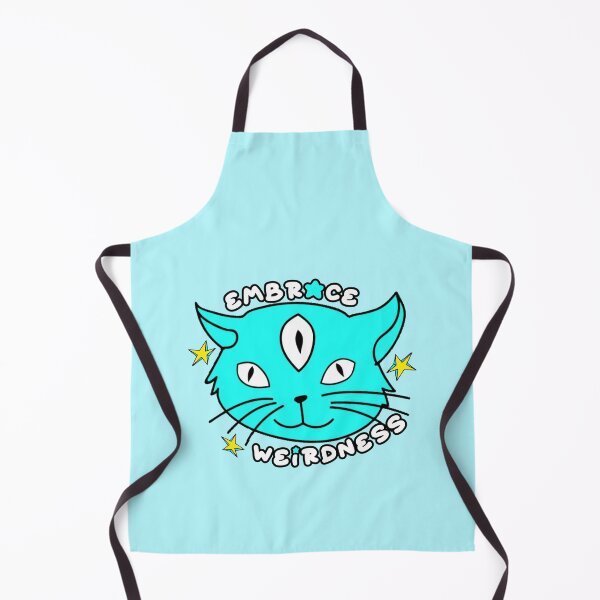 Item preview, Embrace Weirdness Three Eyed Cat Blue designed and sold by everything4eva.
