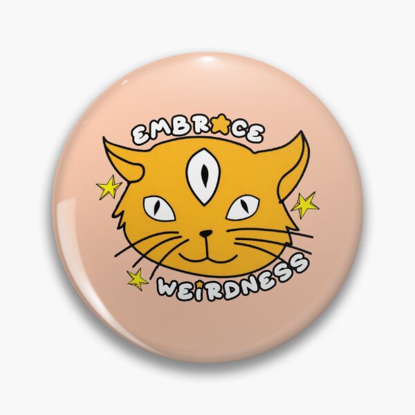Item preview, Embrace Weirdness Three Eyed Cat Orange designed and sold by everything4eva.