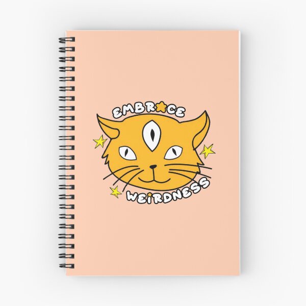 Item preview, Embrace Weirdness Three Eyed Cat Orange designed and sold by everything4eva.