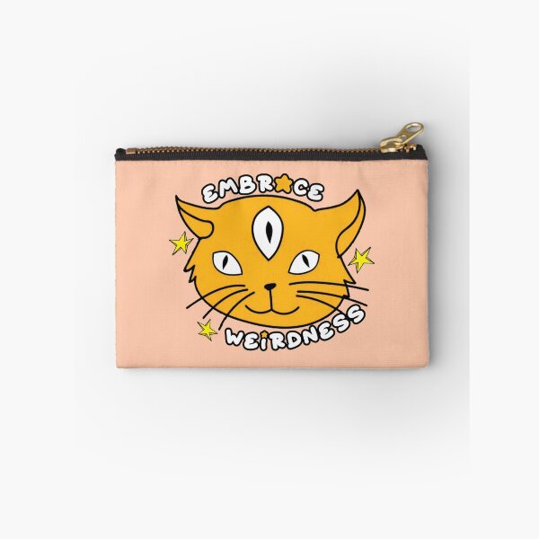 Item preview, Embrace Weirdness Three Eyed Cat Orange designed and sold by everything4eva.