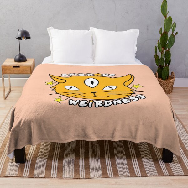 Item preview, Embrace Weirdness Three Eyed Cat Orange designed and sold by everything4eva.
