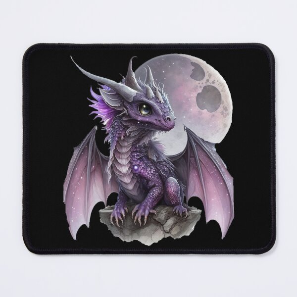 Item preview, Baby Purple Dragon with Tiny Wings and Little Horns - Adorable! designed and sold by Dragonstrom.