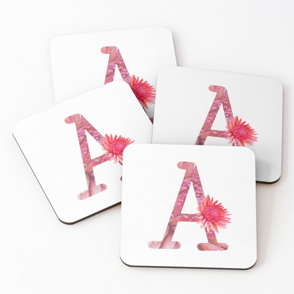 Item preview, Pink Monogram - Letter A designed and sold by hojhojart.