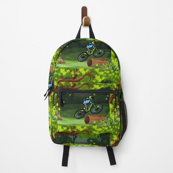 Item preview, Mountain biking through the woods designed and sold by Robo-toons.