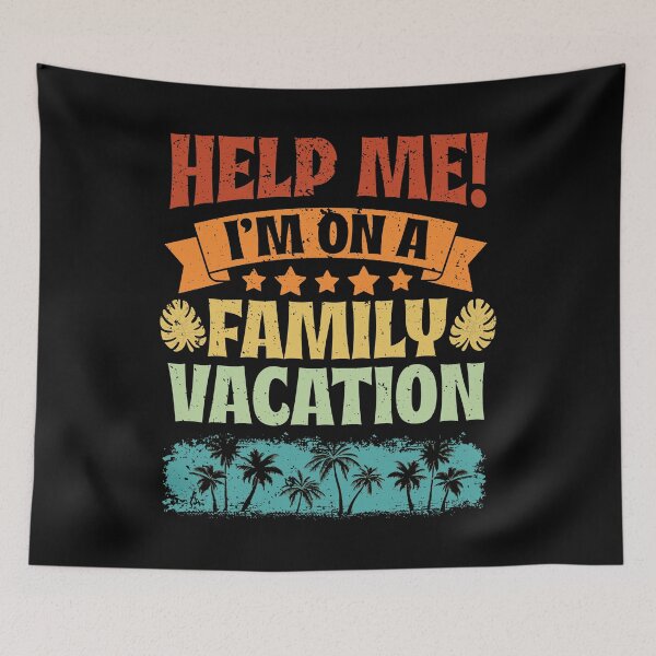 Item preview, Beach Vacation Vibe Vintage Help Me I'm On A Family Vacation designed and sold by Nessshirts.