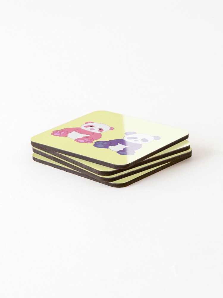 Thumbnail 4 of 5, Coasters (Set of 4), Baby Pandas  designed and sold by Meo7643.