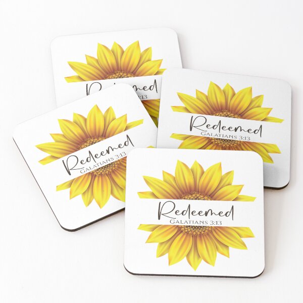 Item preview, Christian Sunflower design - I am Redeemed - Galatians 3:13 designed and sold by simplydesignart.
