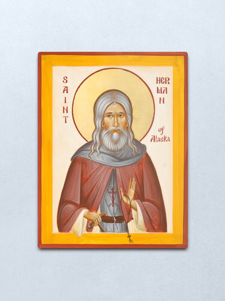 Alternate view of St Herman of Alaska Metal Print