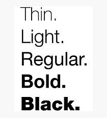 Helvetica Photographic Print
