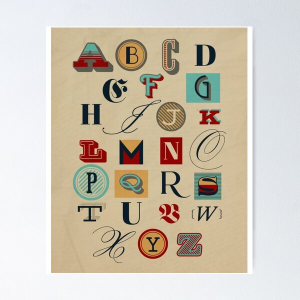 Funny Alphabet Lore Letter H - Alphabet Letters - Posters and Art Prints