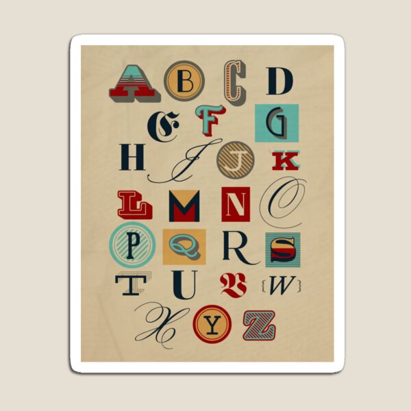 Funny Alphabet Lore Letter B - Alphabet Letters - Magnet