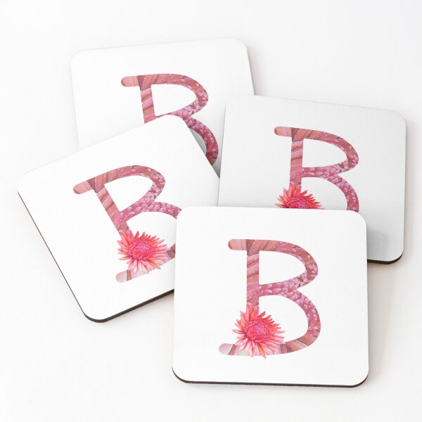 Item preview, Pink Monogram - Letter B - Dahlia Flower designed and sold by hojhojart.