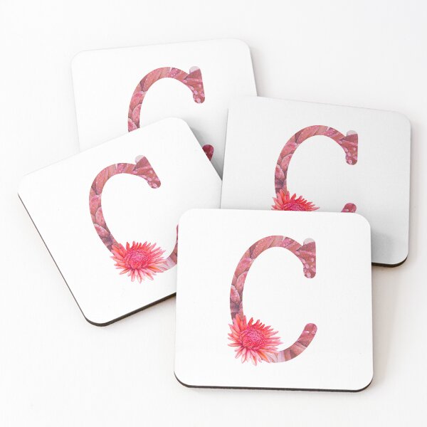 Item preview, Pink Monogram - Letter C - Dahlia Flower designed and sold by hojhojart.