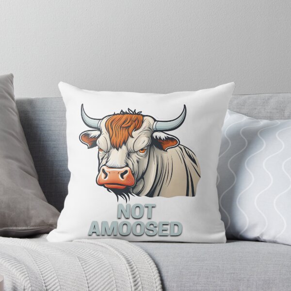 Item preview, Not Amoosed Cow | Funny Cow | Cow Sticker | Cow T-Shirt designed and sold by GlassFrogPrints.