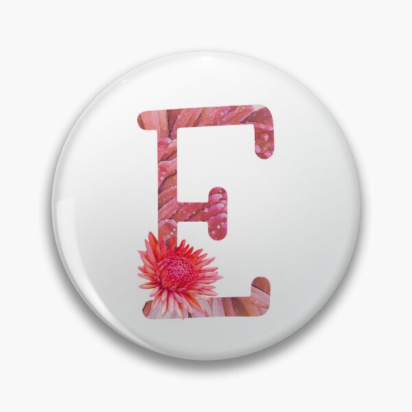 Item preview, Pink Monogram - Letter E - Dahlia Flower designed and sold by hojhojart.
