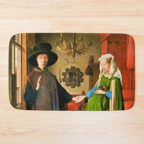 Item preview, The Arnolfini Portrait by Jan van Eyck made more vibrant designed and sold by CristalleLisa.