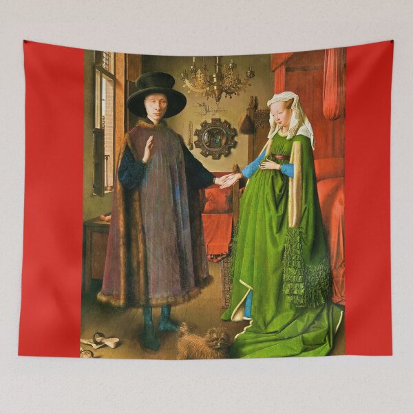 Item preview, The Arnolfini Portrait by Jan van Eyck made more vibrant designed and sold by CristalleLisa.