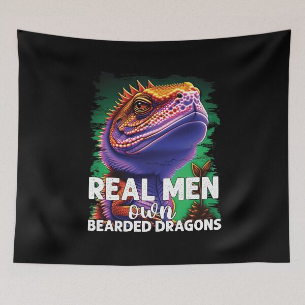 Item preview, Real men own bearded dragons funny lizard lover designed and sold by Trendy Valley .