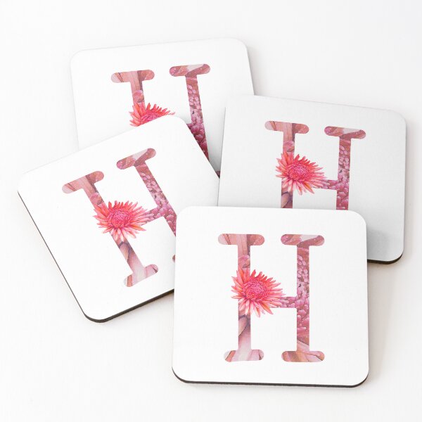 Item preview, Pink Monogram - Letter H - Dahlia Flower designed and sold by hojhojart.