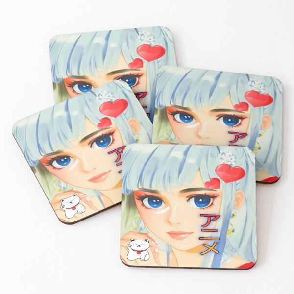 Item preview, Young Anime Teen Woman with blue hair, Manga Style! designed and sold by Giulivo Store Graphic.