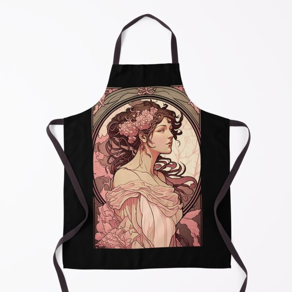 Aperçu de l'œuvre Brune en rose créée et vendue par ArtNouveauChic.