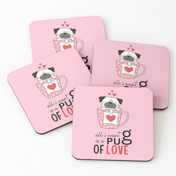Item preview,  All I want is a Pug of love | Pug funny designed and sold by droolingdreams.