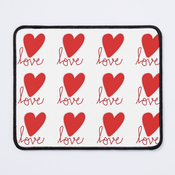 Item preview, Red heart with love written below designed and sold by MasBlangkon-Art.