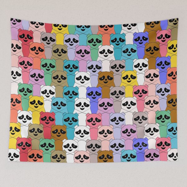 Item preview, Rainbow Cuddle Panda Crowd designed and sold by TM Selvam.