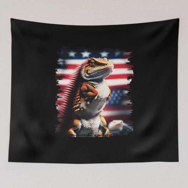 Item preview, American Flag Bearded Dragon Patriotic Lizard Lover designed and sold by Trendy Valley .