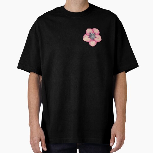 pink helleborus | Hellebore | Paint Christmas Rose Oversized T-Shirt