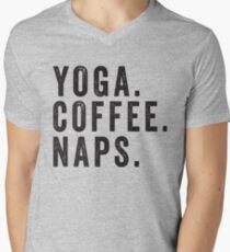 Yoga. Coffee. Naps. Men's V-Neck T-Shirt