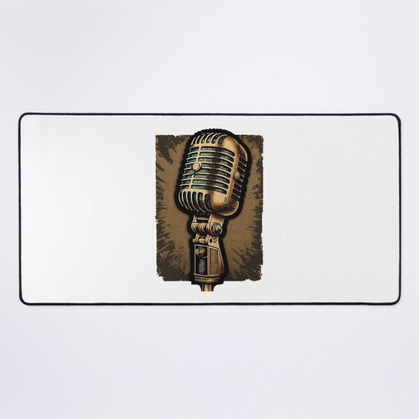 Aperçu de l'œuvre Microphone vocal dynamique rétro classique créée et vendue par Stickeropium.