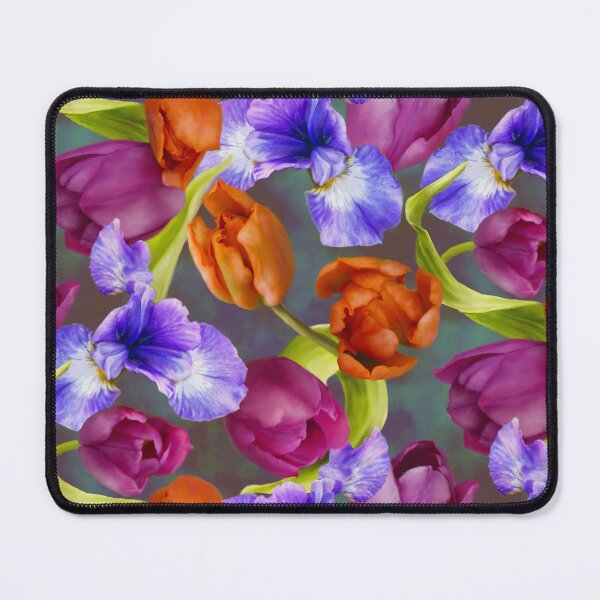 Item preview, Iris And Tulips Repeated Pattern Design designed and sold by Tina Veenstra.