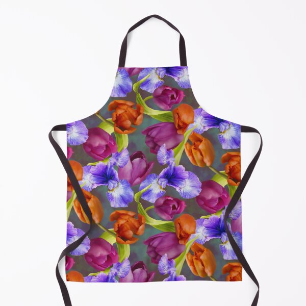 Item preview, Iris And Tulips Repeated Pattern Design designed and sold by Tina Veenstra.